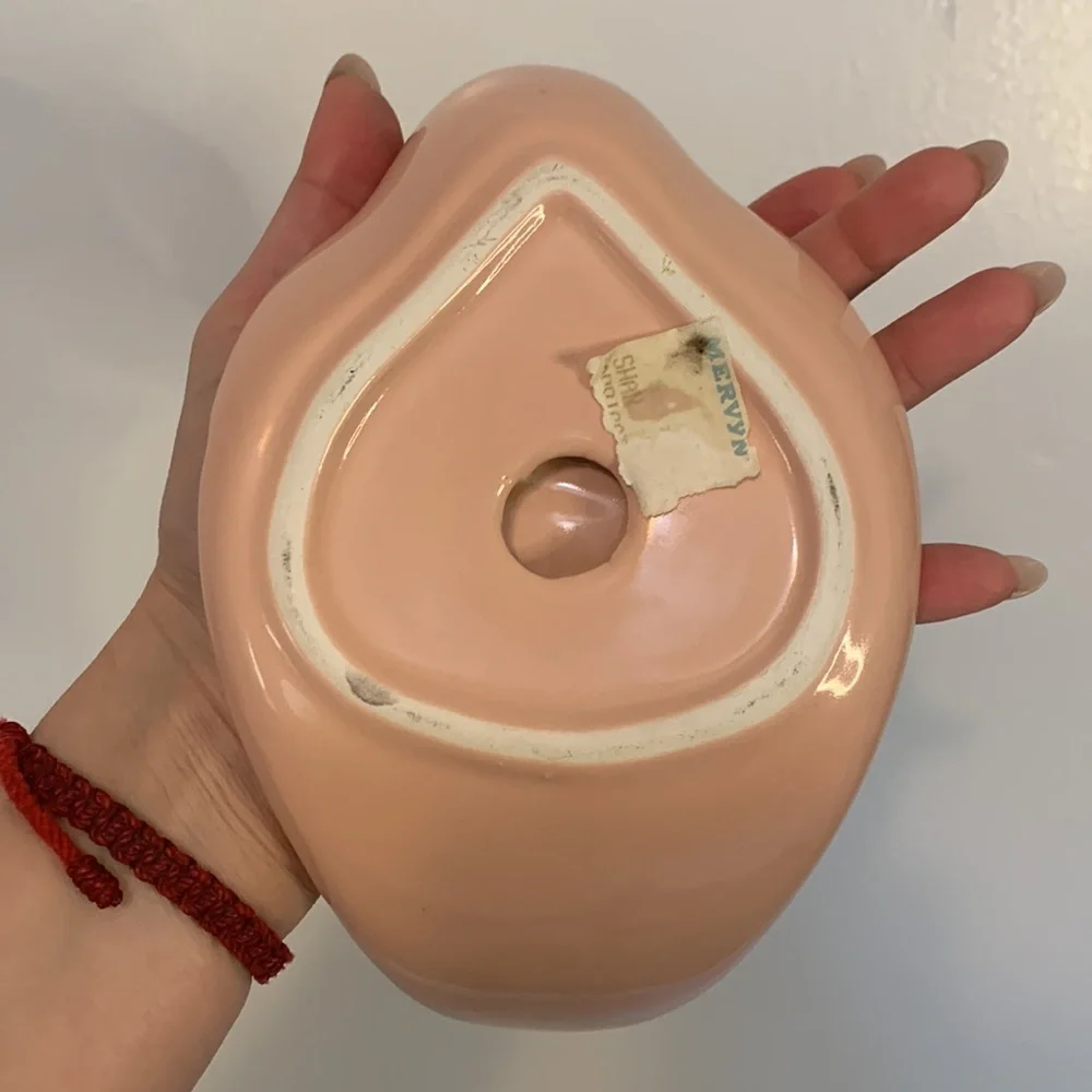 Vintage mid century modern pink swan